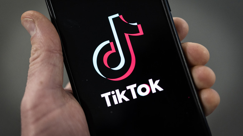 tiktok logo on phone