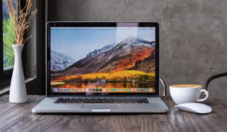 macbook on desk