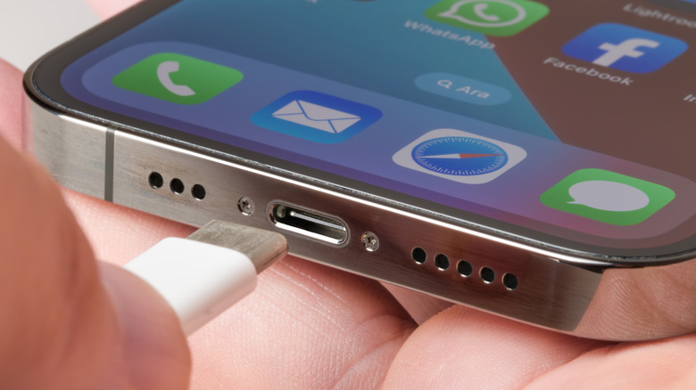iPhone with USB-C port