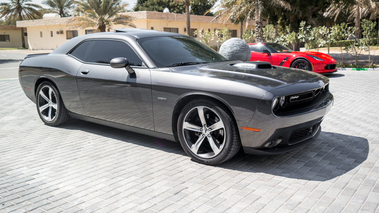 Gray Dodge Hellcat outdoor