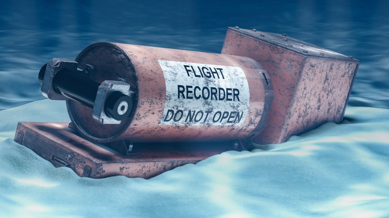 Flight recorder at the bottom of ocean