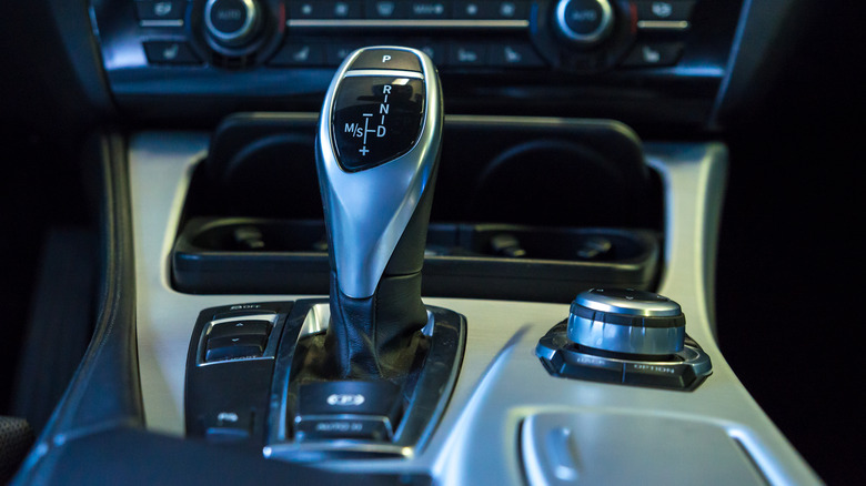 An automatic shifter in a BMW