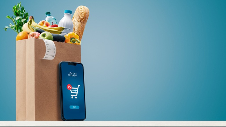 Online grocery shopping bag 