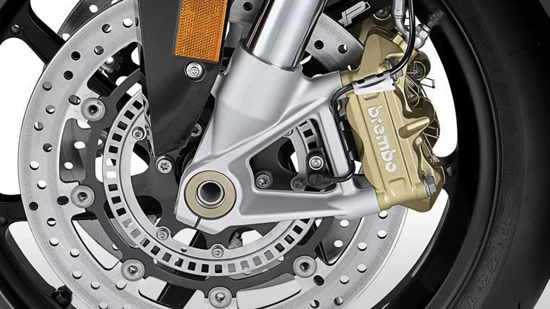 BMW Motorrad Race ABS tech on a bike
