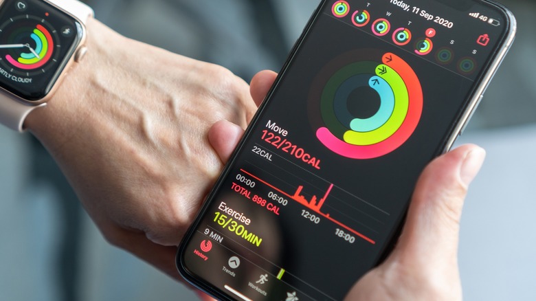 Apple Watch iPhone activity rings calories burned