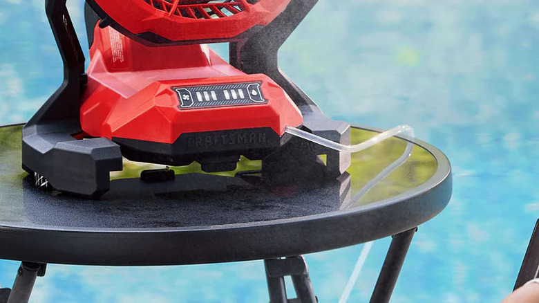 craftsman misting fan with garden hose attachment