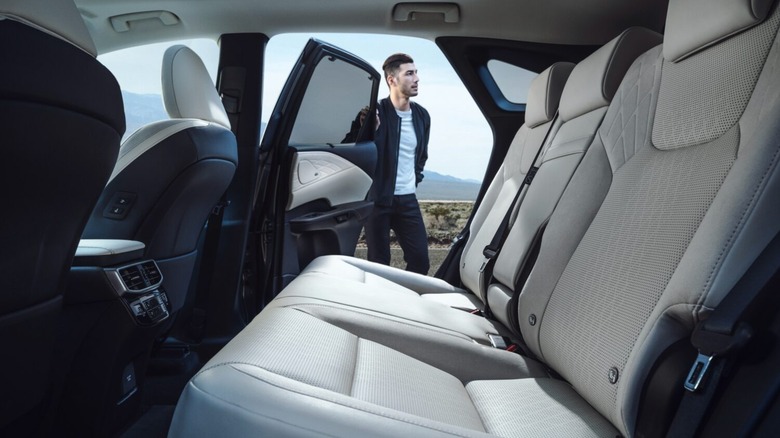 The second row of a 2025 Lexus RX 350.