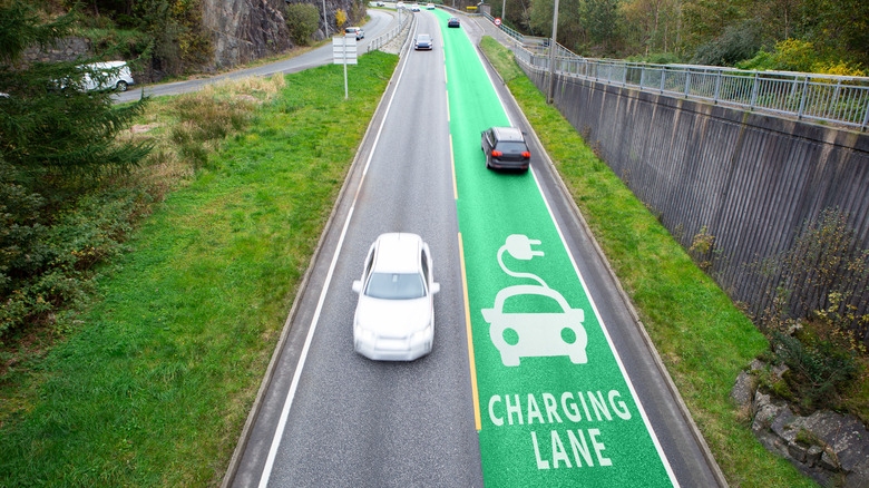 Wireless charging road nework