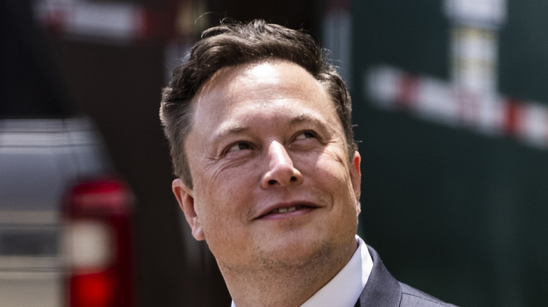 Elon Musk smiling