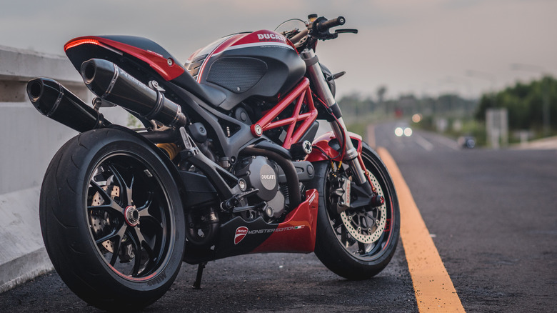 Ducati Monster parked
