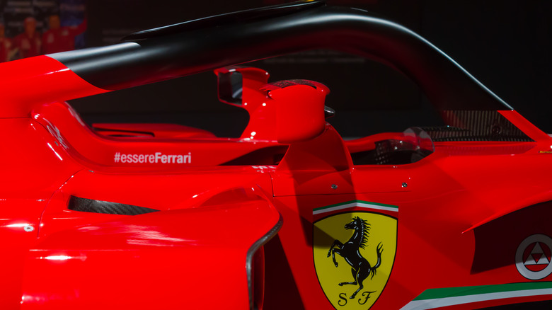 Ferrari racing car on display