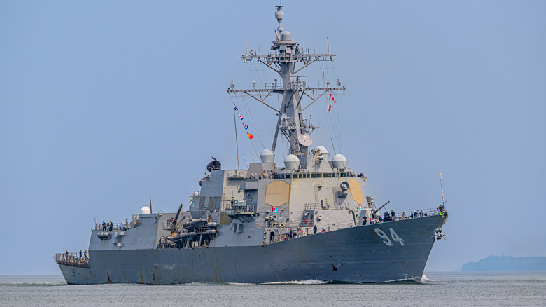 Arleigh Burke destroyer at sea