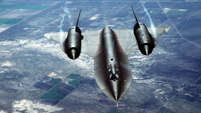 An SR-71 undergoing a flight test