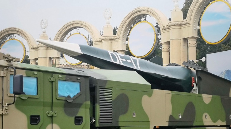 A vehicle-launched DF-17 being shown to the public