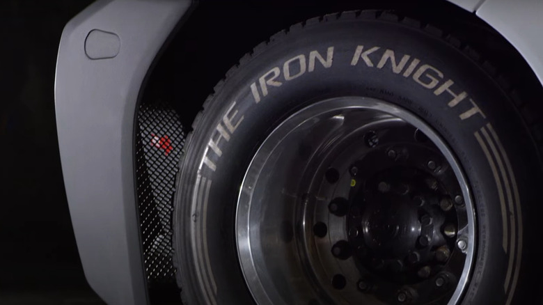 Shot of the Volvo Iron Knight's custom-made racing tire
