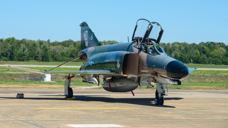 A McDonnell Douglas F-4 Phantom on the tarmac
