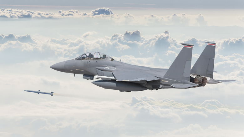 F-15 Eagle firing missile