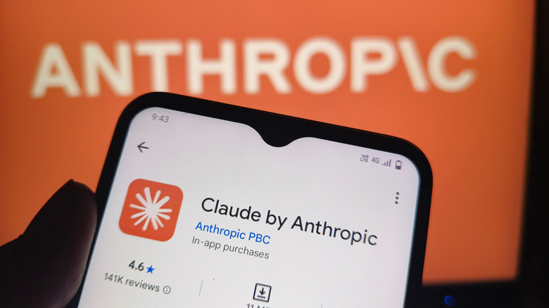 Claude by anthropic app on a smartphone with anthropic logo