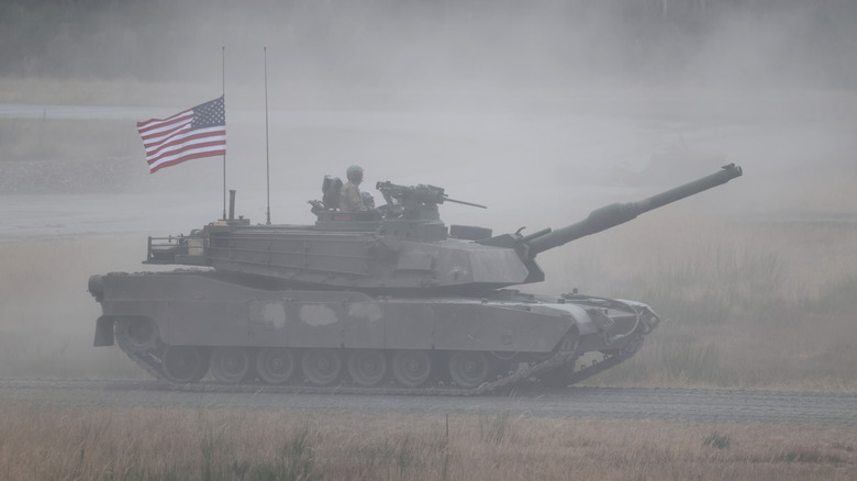 An M1 Abrams tank participating in competition involving other allied nations