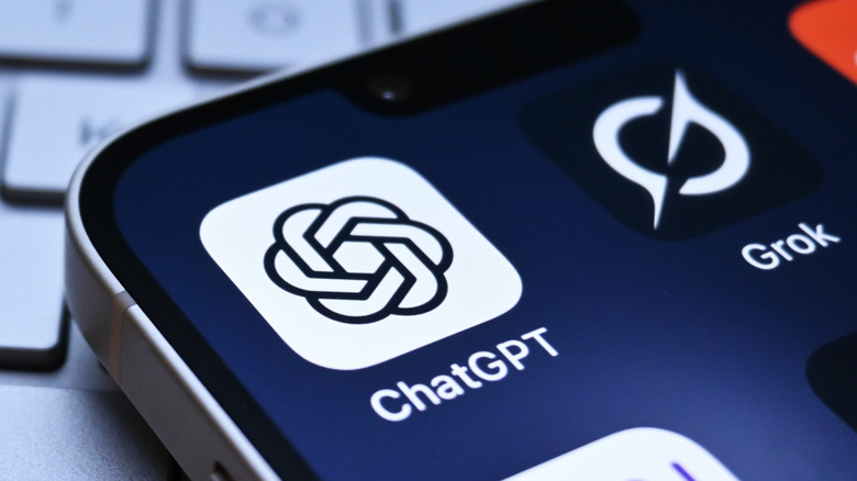 Grok and ChatGPT apps on a phone.