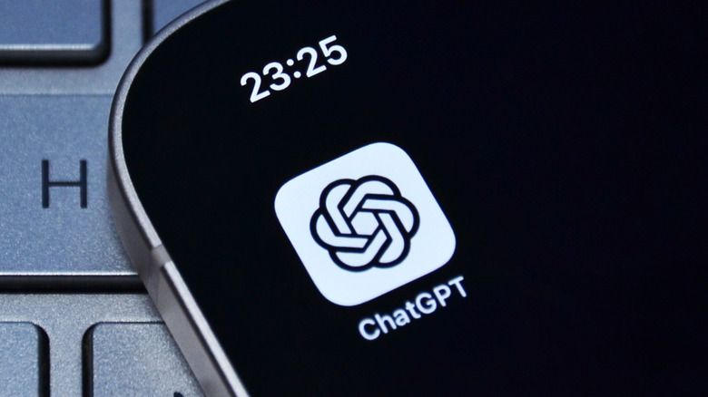ChatGPT app icon on a phone.