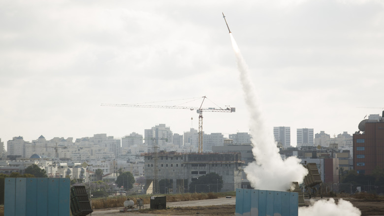 Iron Dome missile launch