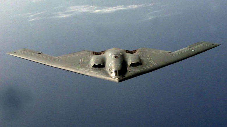 a b2 bomber mid flight