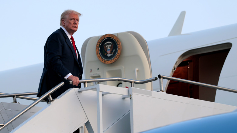 President Donald Trump boarding Air Force One