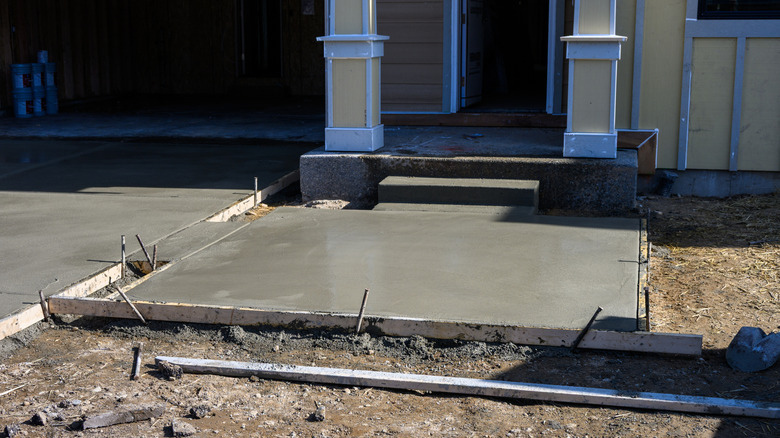 Driveway and walkway curing