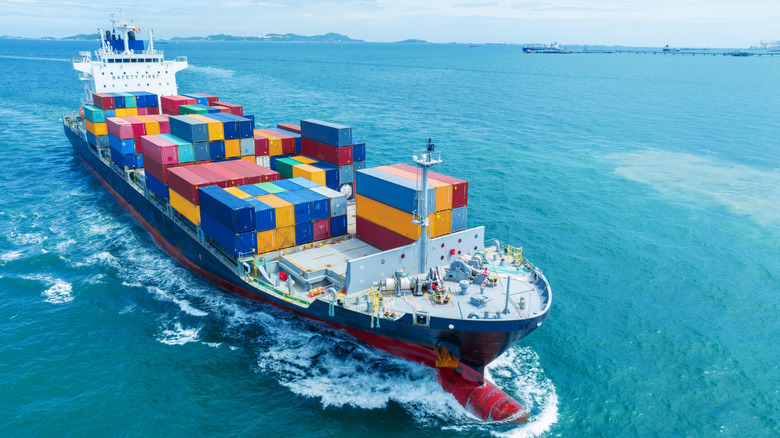 sailing cargo ship
