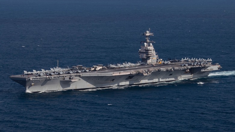 The USS Gerald R. Ford (CVN-78) at sea