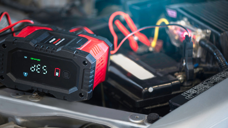 Portable battery charger , charger and maintainer