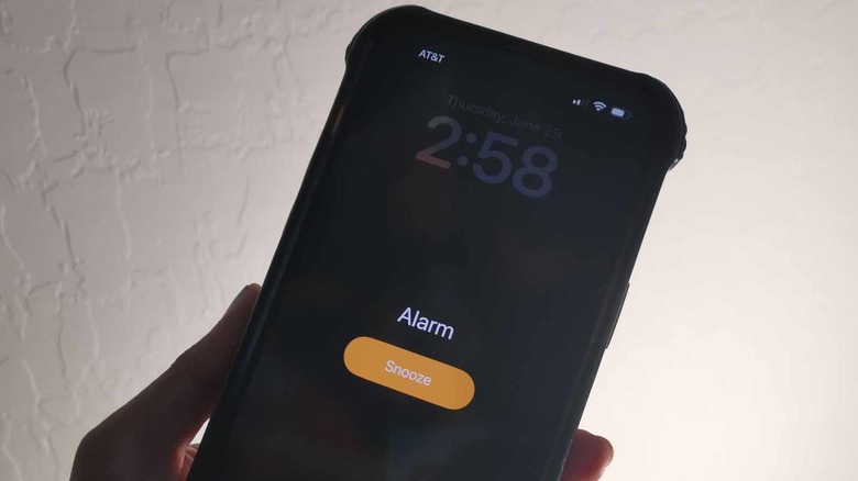iPhone alarm clock app snooze