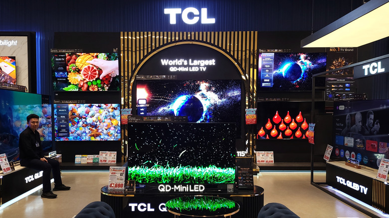 TCL's 2026 TVs on display at a store