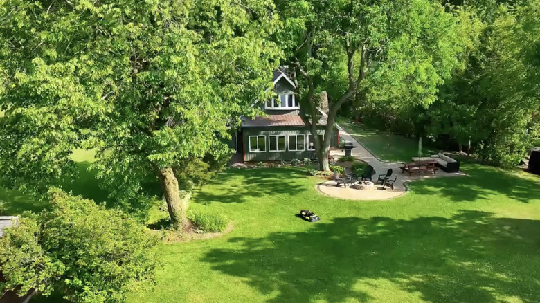 Yarbo mowing large yard