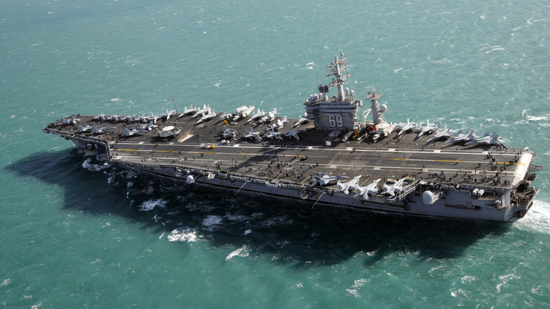 USS Dwight D. Eisenhower sailing 