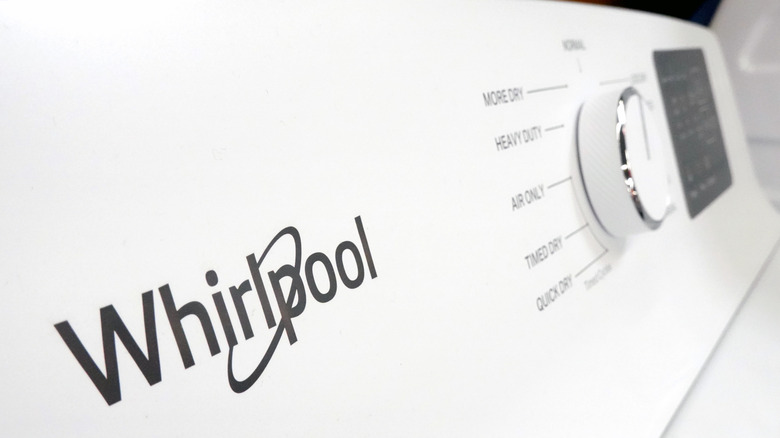 A picture of a Whirlpool dyer control panel