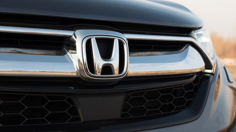 Honda emblem on front grill