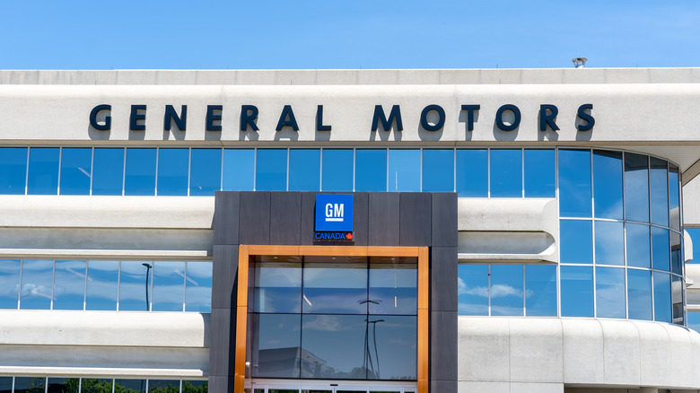 The facade of GM Canada Technical Centre campus in Markham, Ontario, Canada.