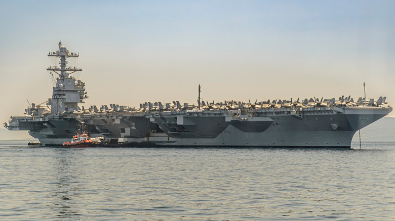 The United States Navy aircraft carrier USS Gerald R. Ford