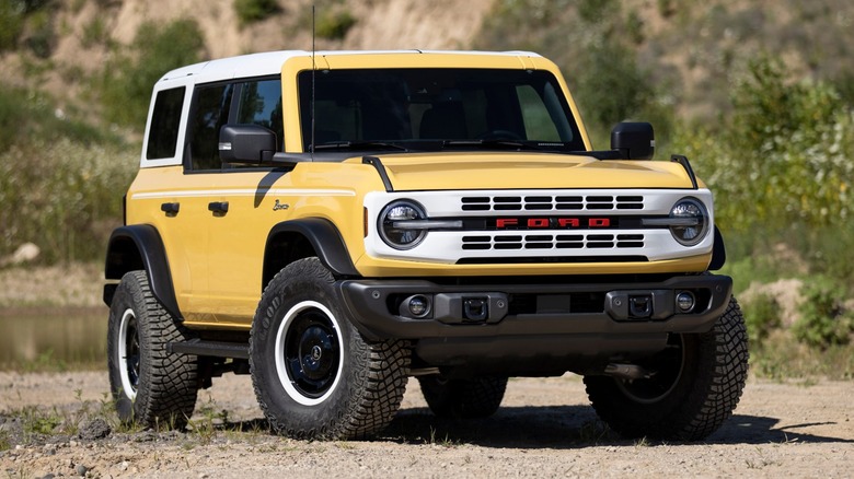 A Ford Bronco Heritage Edition at a motor show