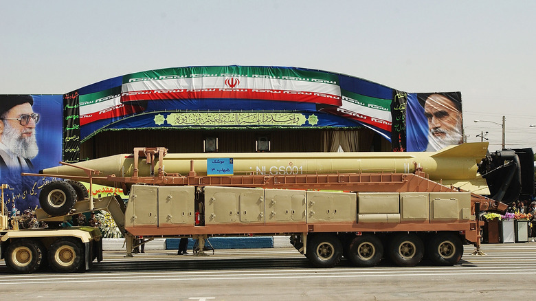 The Shehab-3 during an Iranian military parade in 2003