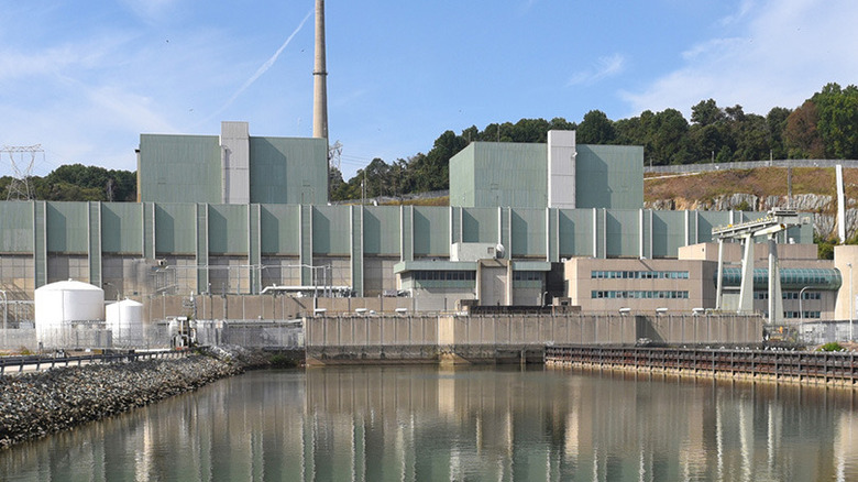 Peach Bottom Nuclear Power Plant in York County, Pennsylvania, as seen from the Susquehanna River