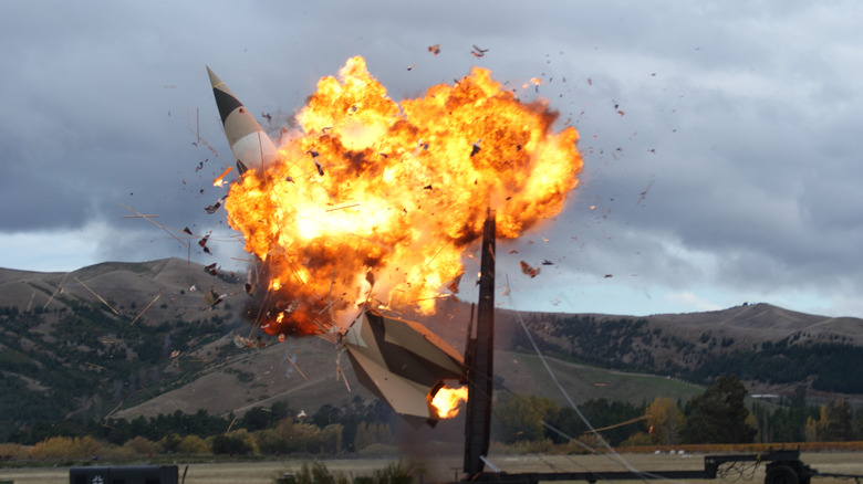 representational image of a rocket crash