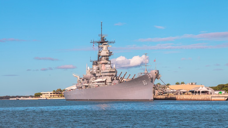 The battleship USS Missouri in Honolulu, Hawaii