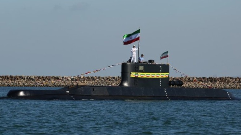 The IRIN submarine Fateh (920) in her commissioning ceremony