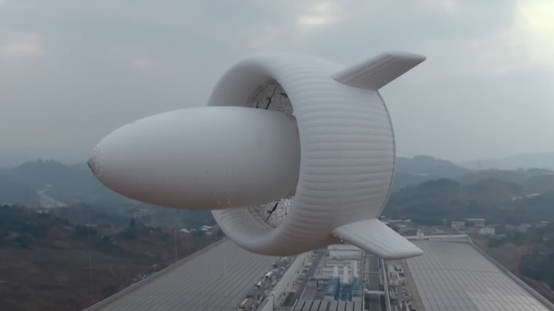 Prototype airborne wind turbine during a test flight