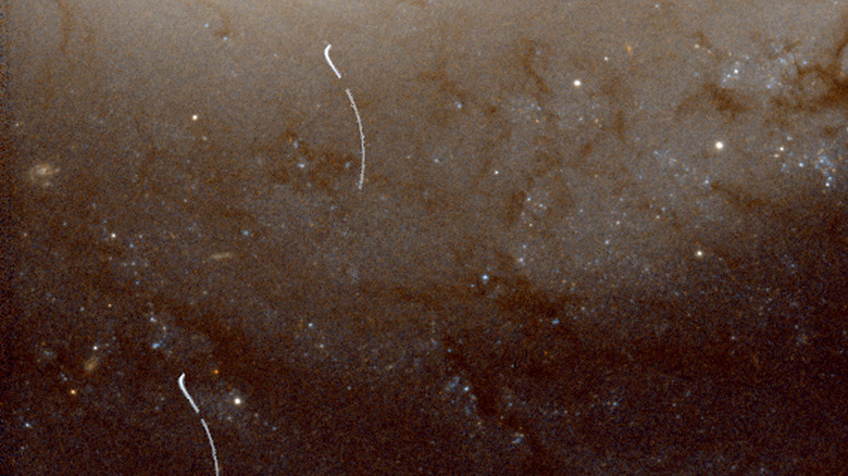 Broken Asteroid Trail in NGC 4548