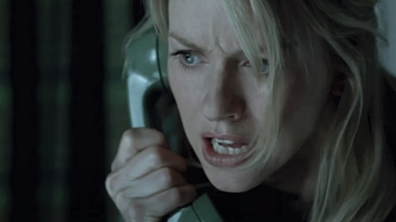 Rachel nervously answering the phone in "The Ring."