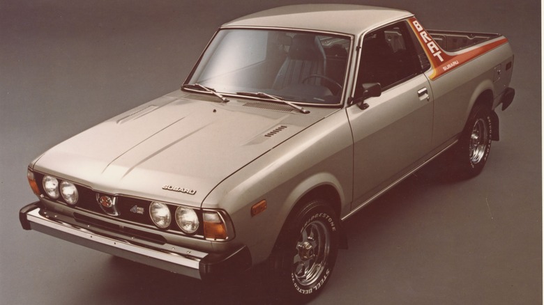 Subaru BRAT silver driver side view